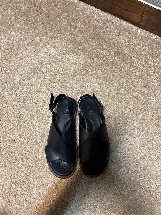 Born Shoes - Lugz Black Crisscross Slingback Sandals
